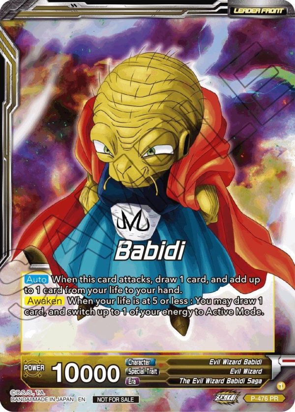 Babidi    Babidi, Insidious Reckoning (Silver Foil) (P-476) [Tournament Promotion Cards] Sale