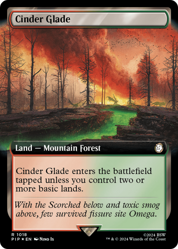 Cinder Glade (Extended Art) (Surge Foil) [Fallout] For Cheap