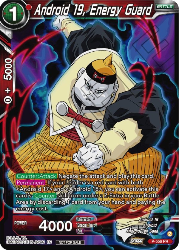 Android 19, Energy Guard (Zenkai Series Tournament Pack Vol.6) (P-556) [Tournament Promotion Cards] Online Sale