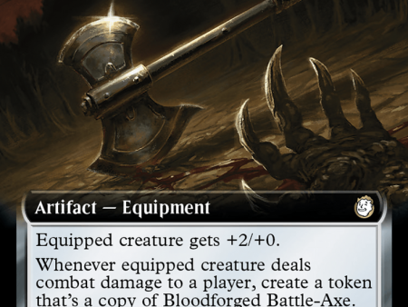 Bloodforged Battle-Axe (Extended Art) [Fallout] Discount