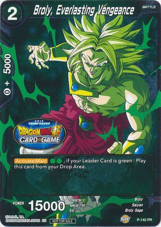 Broly, Everlasting Vengeance (Championship Final 2019) (P-140) [Tournament Promotion Cards] Online Hot Sale