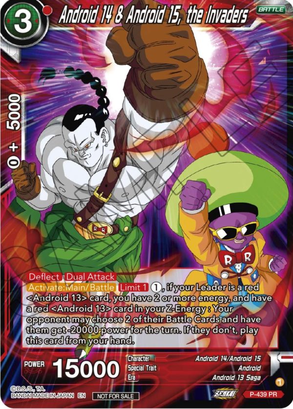 Android 14 & Android 15, the Invaders (Zenkai Series Tournament Pack Vol.2) (P-439) [Tournament Promotion Cards] Online Sale