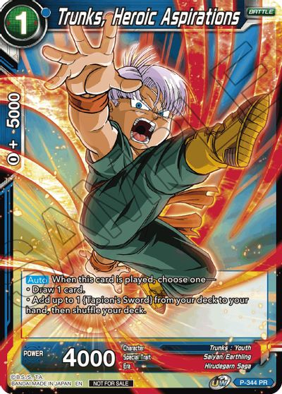 Trunks, Heroic Aspirations (P-344) [Tournament Promotion Cards] Fashion