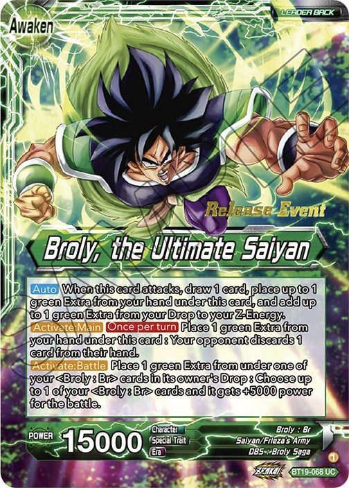 Broly    Broly, the Ultimate Saiyan (Fighter s Ambition Holiday Pack) (BT19-068) [Tournament Promotion Cards] For Discount