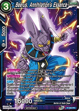 Beerus, Annihilation s Essence (Tournament Pack Vol. 8) (P-384) [Tournament Promotion Cards] For Sale