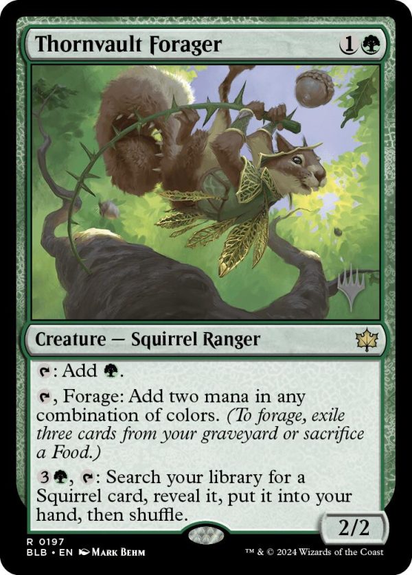 Thornvault Forager (Promo Pack) [Bloomburrow Promos] Online Sale