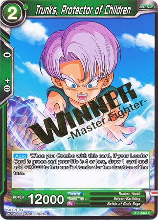 Trunks, Protector of Children (Winner Stamped) (BT1-069) [Tournament Promotion Cards] Online Hot Sale