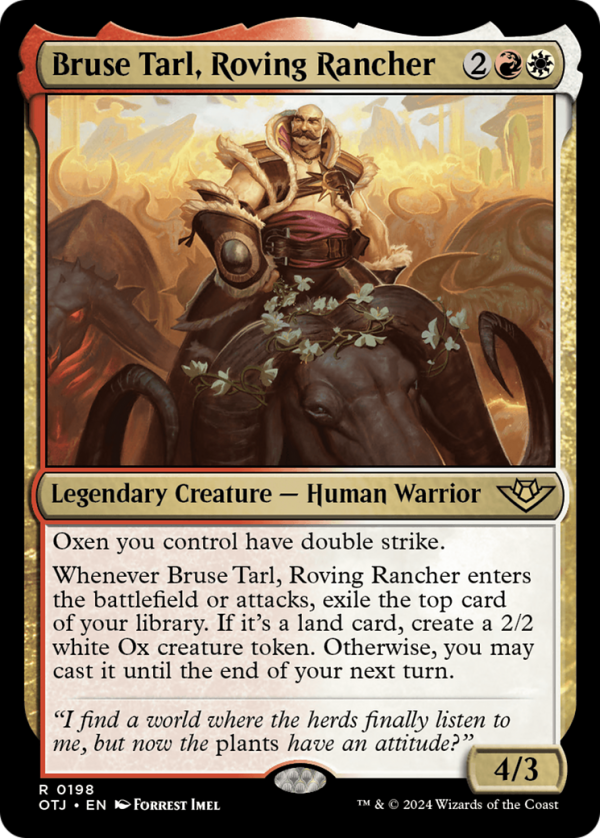 Bruse Tarl, Roving Rancher [Outlaws of Thunder Junction] Sale