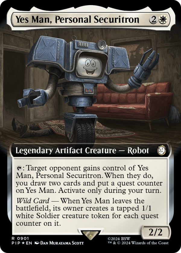 Yes Man, Personal Securitron (Extended Art) (Surge Foil) [Fallout] Sale