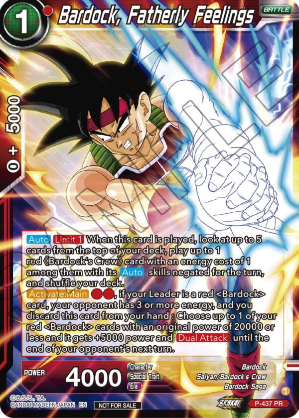 Bardock, Fatherly Feelings (Zenkai Series Tournament Pack Vol.2) (P-437) [Tournament Promotion Cards] Online Sale