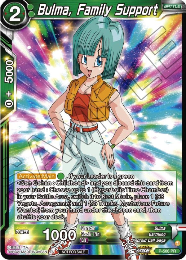 Bulma, Family Support (Zenkai Series Tournament Pack Vol.4) (P-506) [Tournament Promotion Cards] Fashion