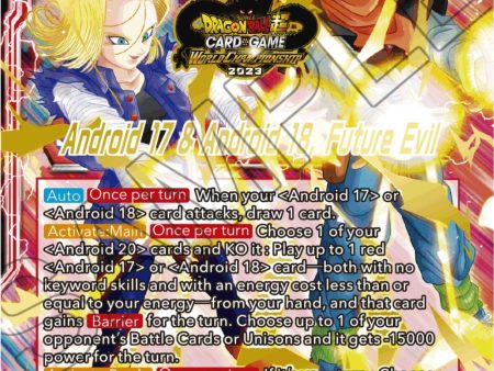 Android 17 & Android 18    Android 17 & Android 18, Future Evil (2023 Worlds ZENKAI 06 Leader Set) (BT23-002) [Tournament Promotion Cards] Sale