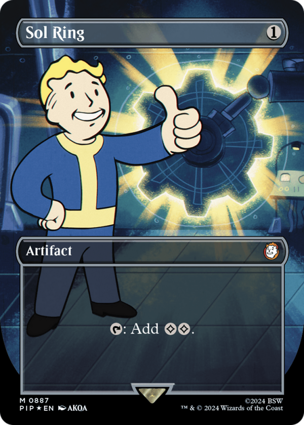 Sol Ring (Borderless) (Surge Foil) [Fallout] For Discount