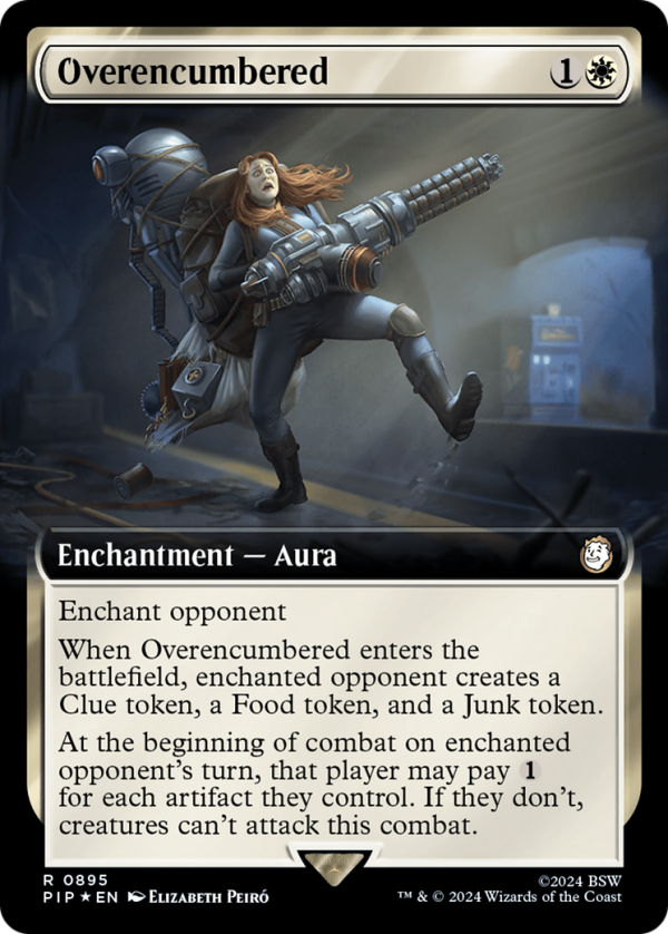 Overencumbered (Extended Art) (Surge Foil) [Fallout] on Sale