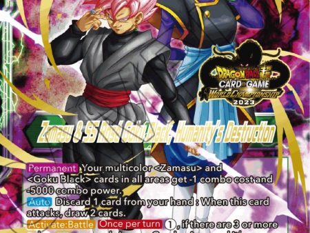 Zamasu & Goku Black    Zamasu & SS Rose Goku Black, Humanity s Destruction (2023 Worlds ZENKAI 06 Leader Set) (BT23-072) [Tournament Promotion Cards] For Cheap