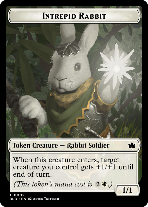 Wall    Intrepid Rabbit Double-Sided Token [Bloomburrow Tokens] on Sale