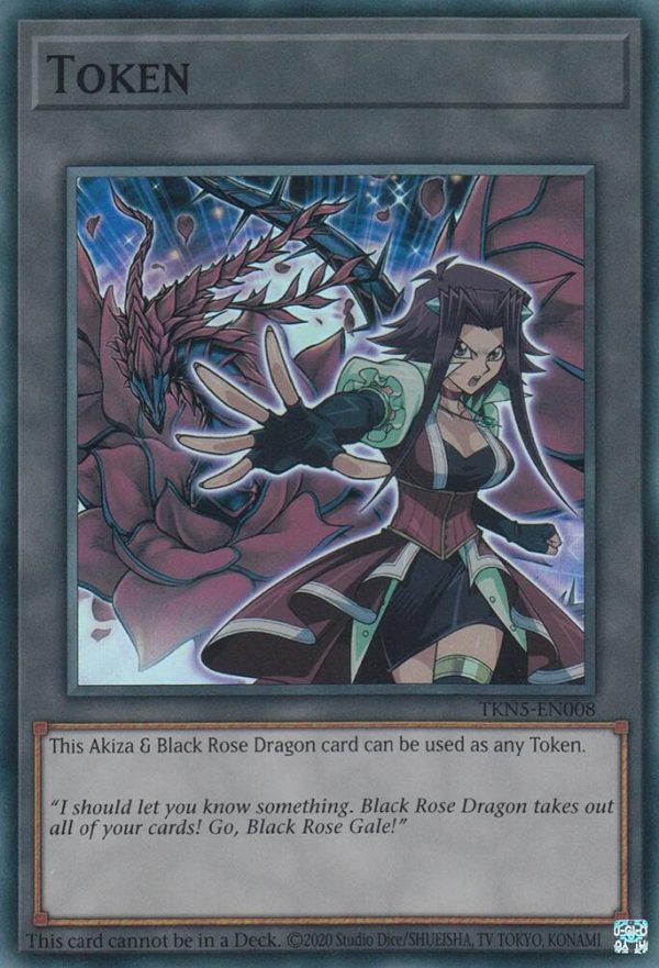 Token: Akiza & Black Rose Dragon [TKN5-EN008] Super Rare Supply