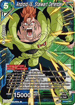 Android 16, Stalwart Defender (Winner Stamped) (P-310_PR) [Tournament Promotion Cards] Online now