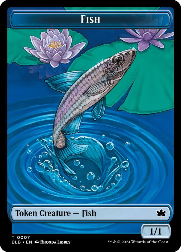 Bird (011)    Fish Double-Sided Token [Bloomburrow Commander Tokens] Fashion