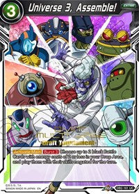 Universe 3, Assemble! (Divine Multiverse Draft Tournament) (DB2-161) [Tournament Promotion Cards] on Sale