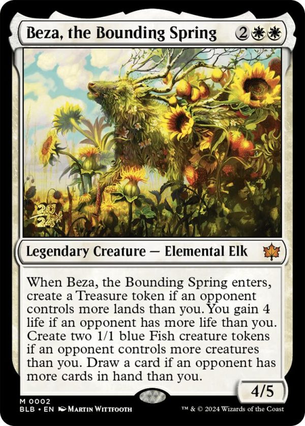 Beza, the Bounding Spring [Bloomburrow Prerelease Promos] For Sale