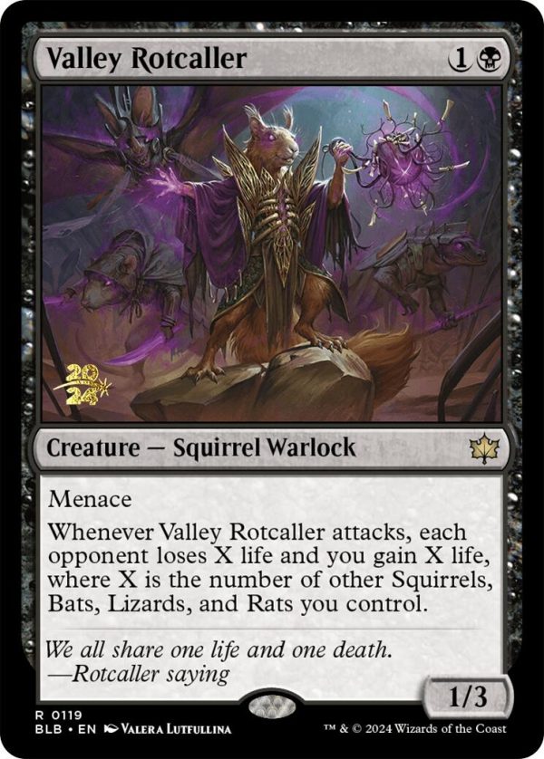 Valley Rotcaller [Bloomburrow Prerelease Promos] Hot on Sale