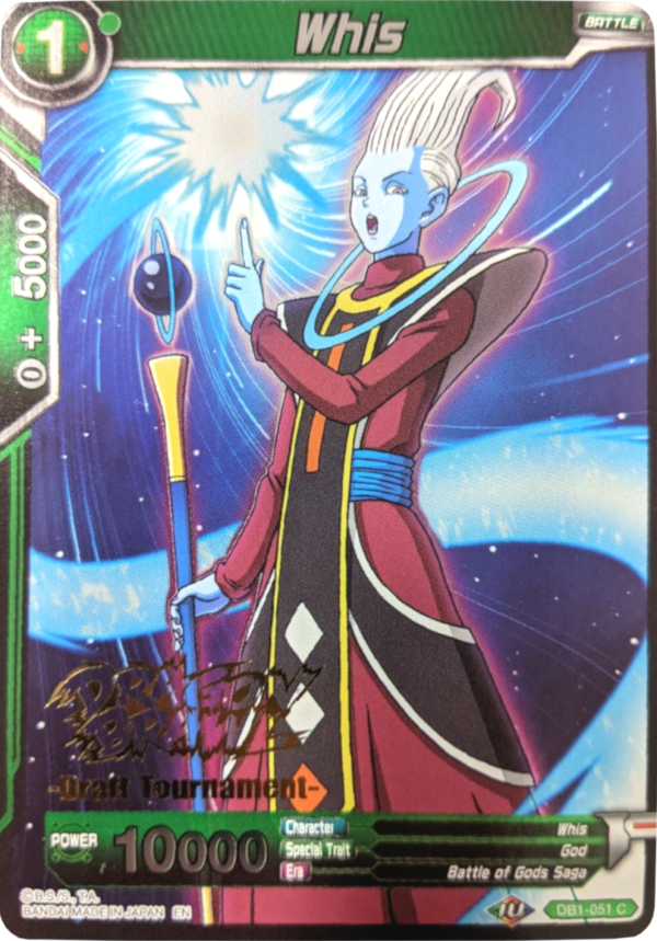 Whis (Dragon Brawl Draft Tournament Gold Stamped) (DB1-051) [Promotion Cards] Hot on Sale