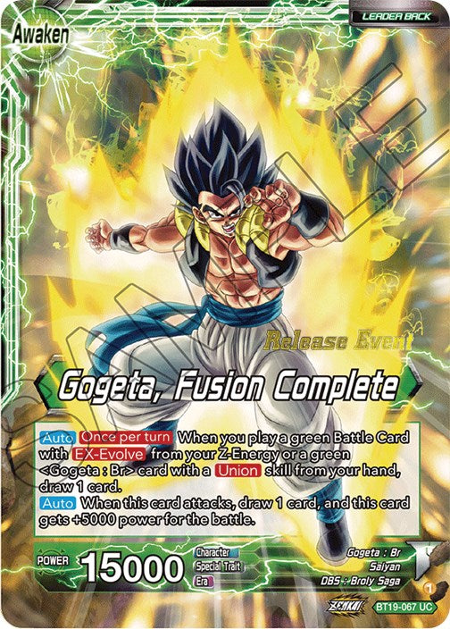 Veku    Gogeta, Fusion Complete (Fighter s Ambition Holiday Pack) (BT19-067) [Tournament Promotion Cards] Sale