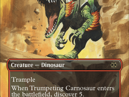 Trumpeting Carnosaur (Borderless) [The Lost Caverns of Ixalan] For Cheap