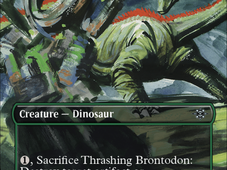 Thrashing Brontodon (Borderless) [The Lost Caverns of Ixalan] on Sale