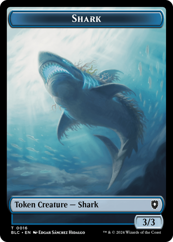 Bird (011)    Shark Double-Sided Token [Bloomburrow Commander Tokens] Sale