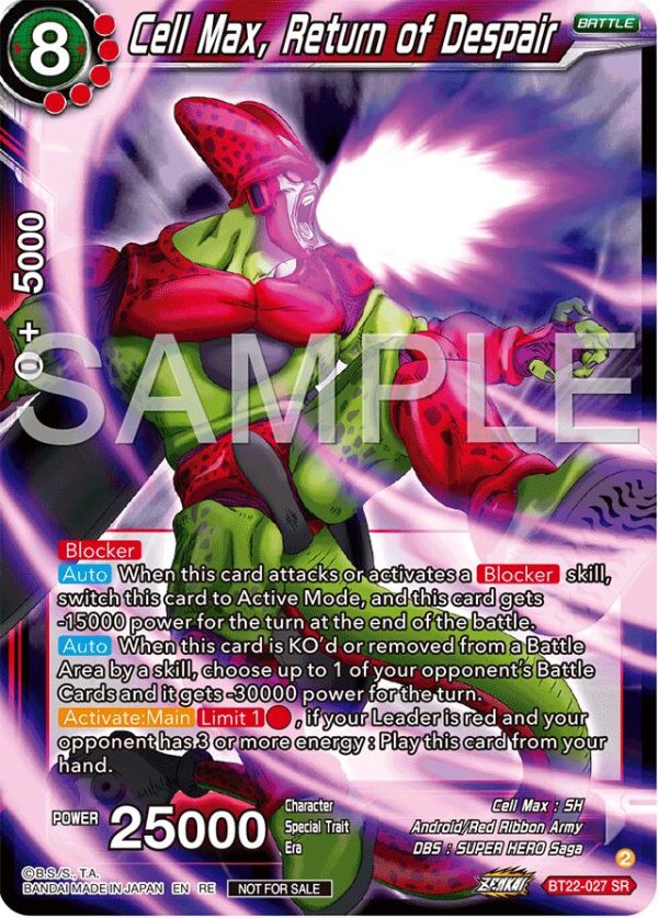 Cell Max, Return of Despair (Deluxe Pack 2024 Vol.2) (BT22-027) [Promotion Cards] Online Sale