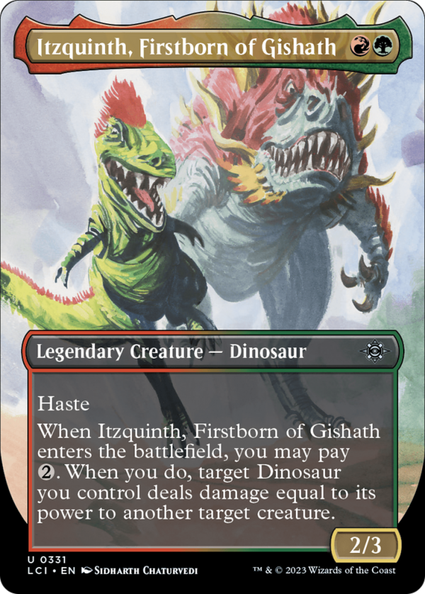 Itzquinth, Firstborn of Gishath (Borderless) [The Lost Caverns of Ixalan] For Cheap