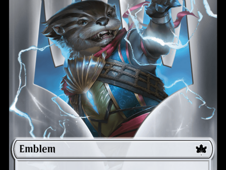 Emblem - Ral, Crackling Wit    Bushy Bodyguard Double-Sided Token [Bloomburrow Tokens] For Cheap