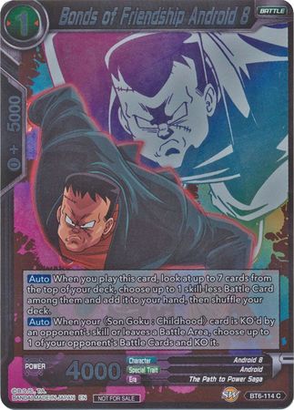 Bonds of Friendship Android 8 (Event Pack 4) (BT6-114) [Promotion Cards] For Sale