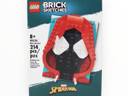 Retired Set 40536 Marvel Brick Sketches Miles Morales (damaged box) For Cheap