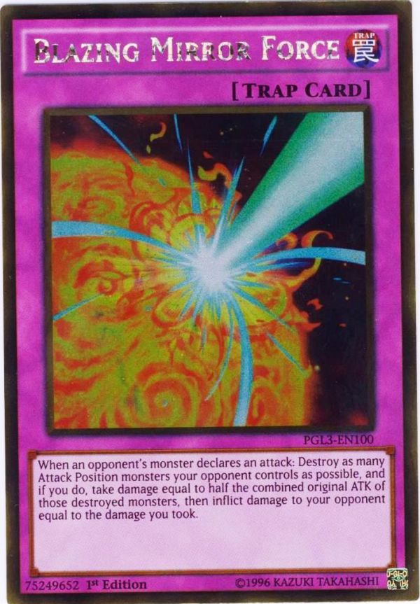 Blazing Mirror Force [PGL3-EN100] Gold Rare Discount