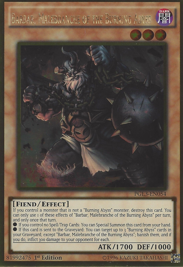 Barbar, Malebranche of the Burning Abyss [PGL3-EN054] Gold Rare Online now